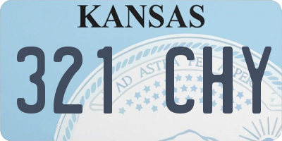 KS license plate 321CHY