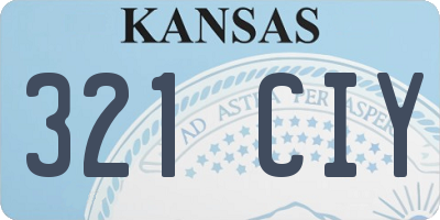 KS license plate 321CIY