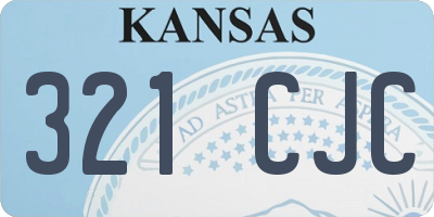 KS license plate 321CJC