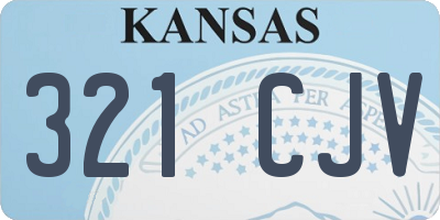 KS license plate 321CJV