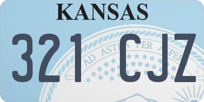 KS license plate 321CJZ
