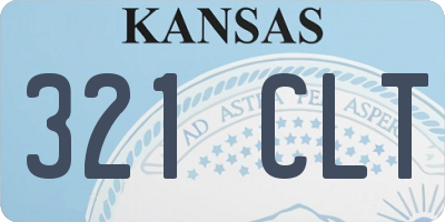 KS license plate 321CLT