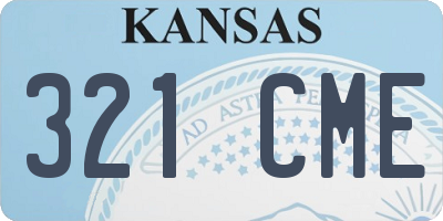 KS license plate 321CME