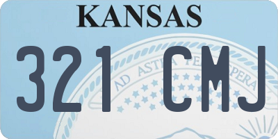 KS license plate 321CMJ