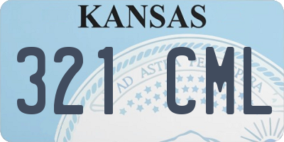 KS license plate 321CML