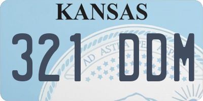 KS license plate 321DDM