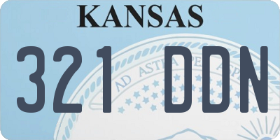 KS license plate 321DDN