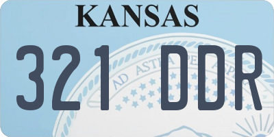 KS license plate 321DDR