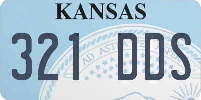 KS license plate 321DDS