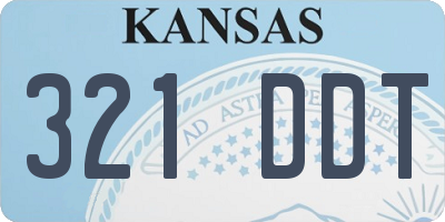 KS license plate 321DDT