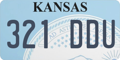 KS license plate 321DDU