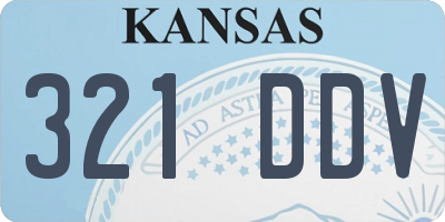 KS license plate 321DDV
