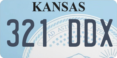 KS license plate 321DDX