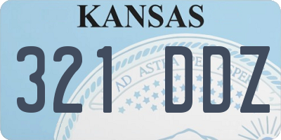 KS license plate 321DDZ