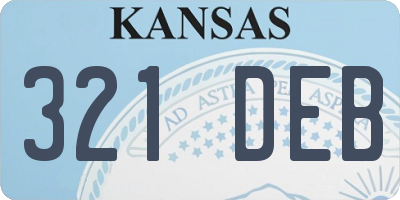 KS license plate 321DEB