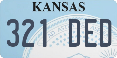 KS license plate 321DED