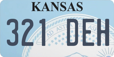 KS license plate 321DEH