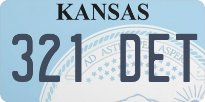KS license plate 321DET