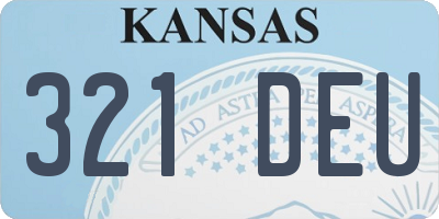 KS license plate 321DEU