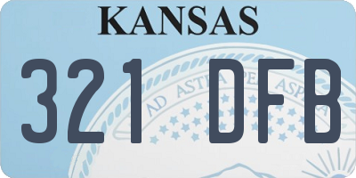 KS license plate 321DFB
