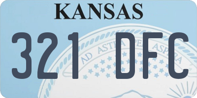 KS license plate 321DFC