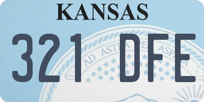 KS license plate 321DFE