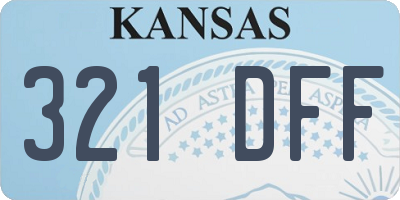 KS license plate 321DFF