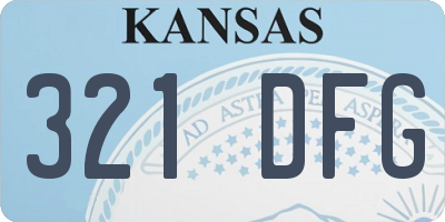 KS license plate 321DFG