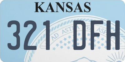 KS license plate 321DFH