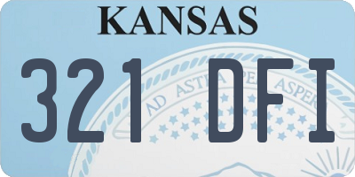 KS license plate 321DFI
