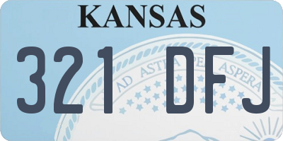 KS license plate 321DFJ