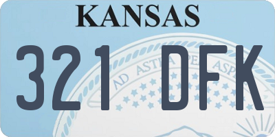 KS license plate 321DFK