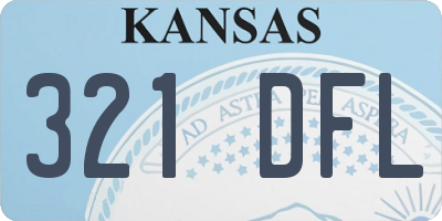 KS license plate 321DFL