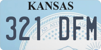KS license plate 321DFM