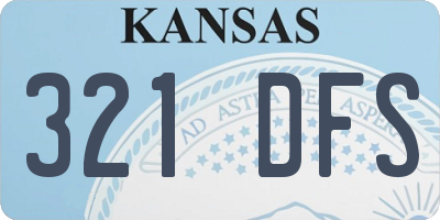 KS license plate 321DFS