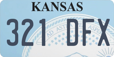 KS license plate 321DFX
