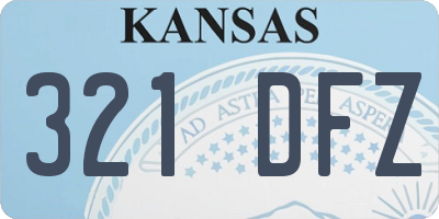 KS license plate 321DFZ