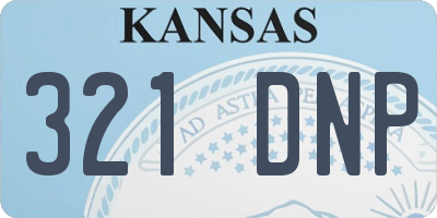 KS license plate 321DNP