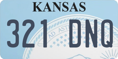 KS license plate 321DNQ