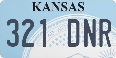 KS license plate 321DNR
