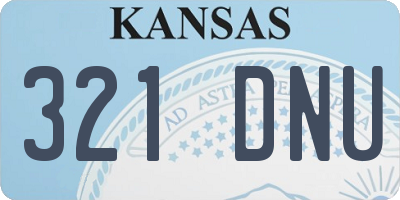 KS license plate 321DNU