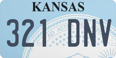 KS license plate 321DNV