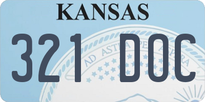 KS license plate 321DOC