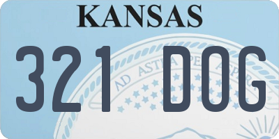 KS license plate 321DOG
