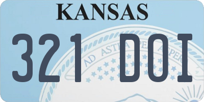 KS license plate 321DOI
