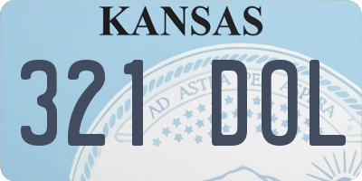 KS license plate 321DOL