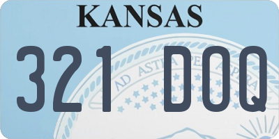 KS license plate 321DOQ