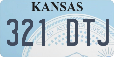 KS license plate 321DTJ