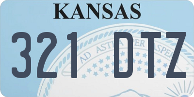 KS license plate 321DTZ