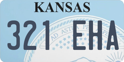 KS license plate 321EHA